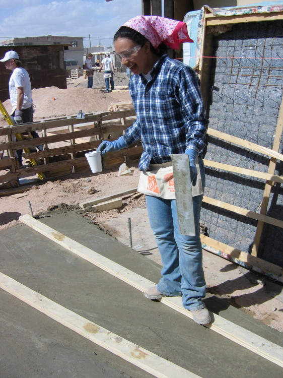 Image 46 of 168
sophia finishes up finishing the concrete